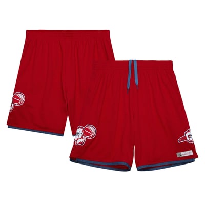 AND1 Mitchell & Ness Mixtape Mesh Shorts - Red