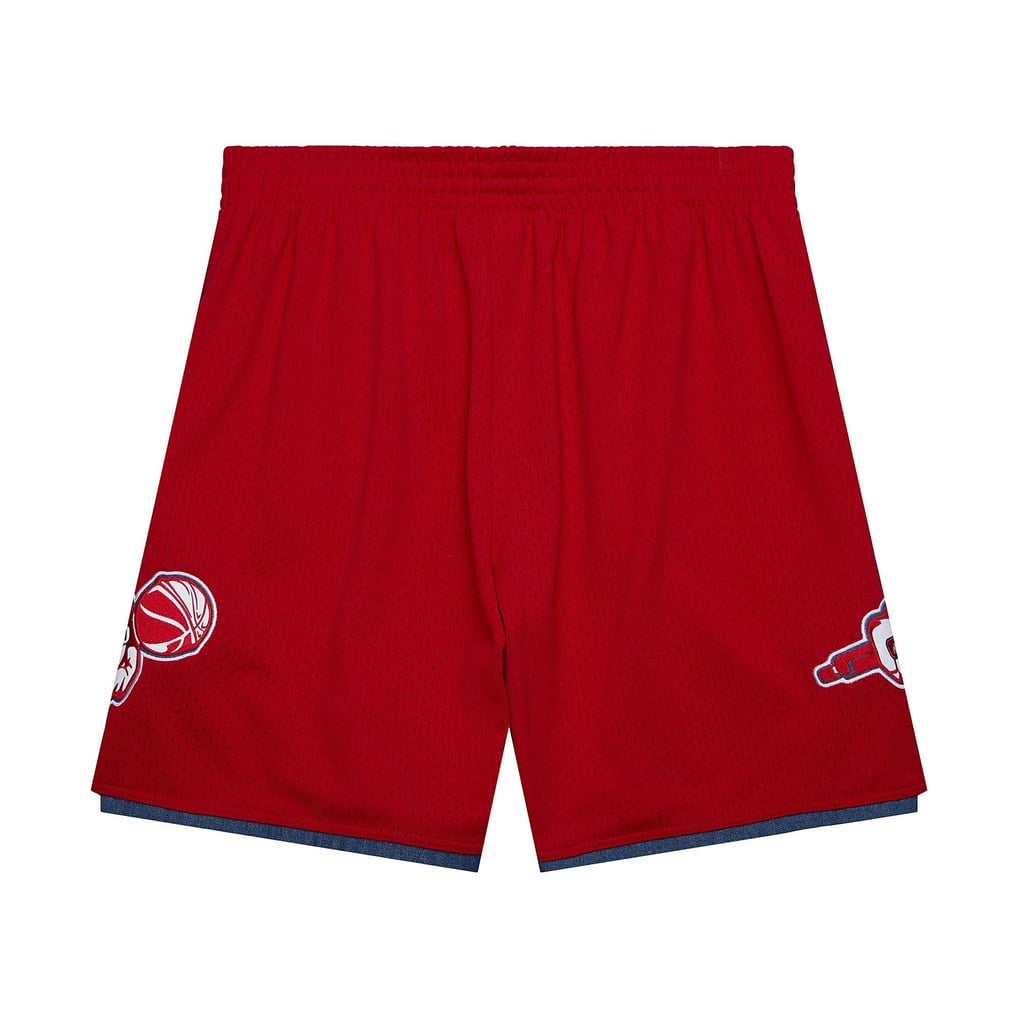 AND1 Mitchell & Ness Mixtape Mesh Shorts - Red