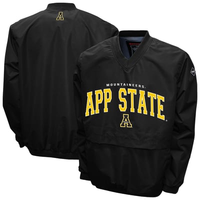 Appalachian State Mountaineers Franchise Club Windshell V-Neck Jacket - Black