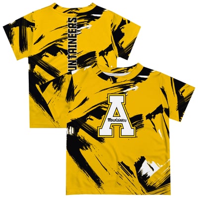  Appalachian State Mountaineers Vive La Fete Newborn & Infant Paint Brush T-Shirt - Gold
