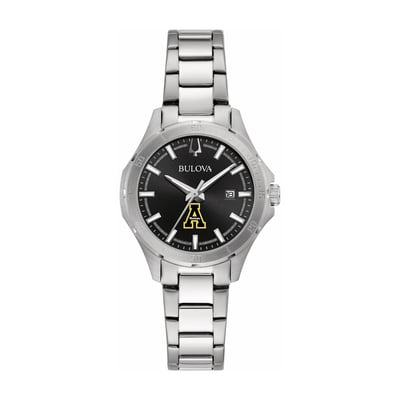 Appalachian State Mountaineers Bulova Women's Stainless Steel Classic Sport Watch - Black