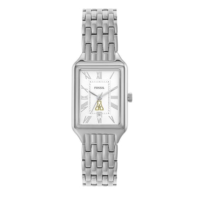 Appalachian State Mountaineers Fossil Women's Raquel Three-Hand Date Stainless Steel Watch
