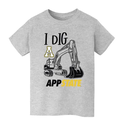 Appalachian State Mountaineers Vive La Fete Youth Excavator T-Shirt - Gray