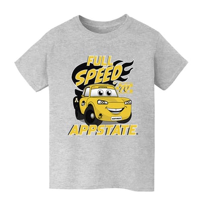  Appalachian State Mountaineers Vive La Fete Youth Full Speed T-Shirt - Gray