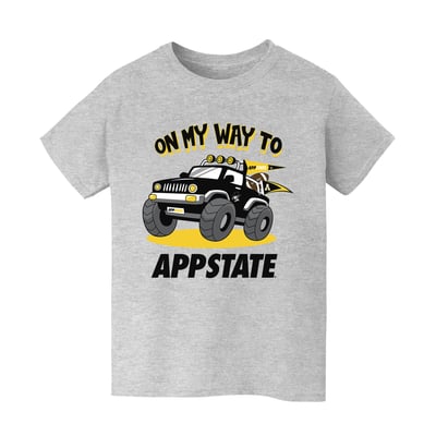 Appalachian State Mountaineers Vive La Fete Youth On My Way T-Shirt - Gray