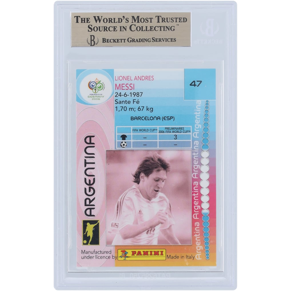 Lionel Messi Argentina National Team 2006 Panini World Cup #47 BGS 