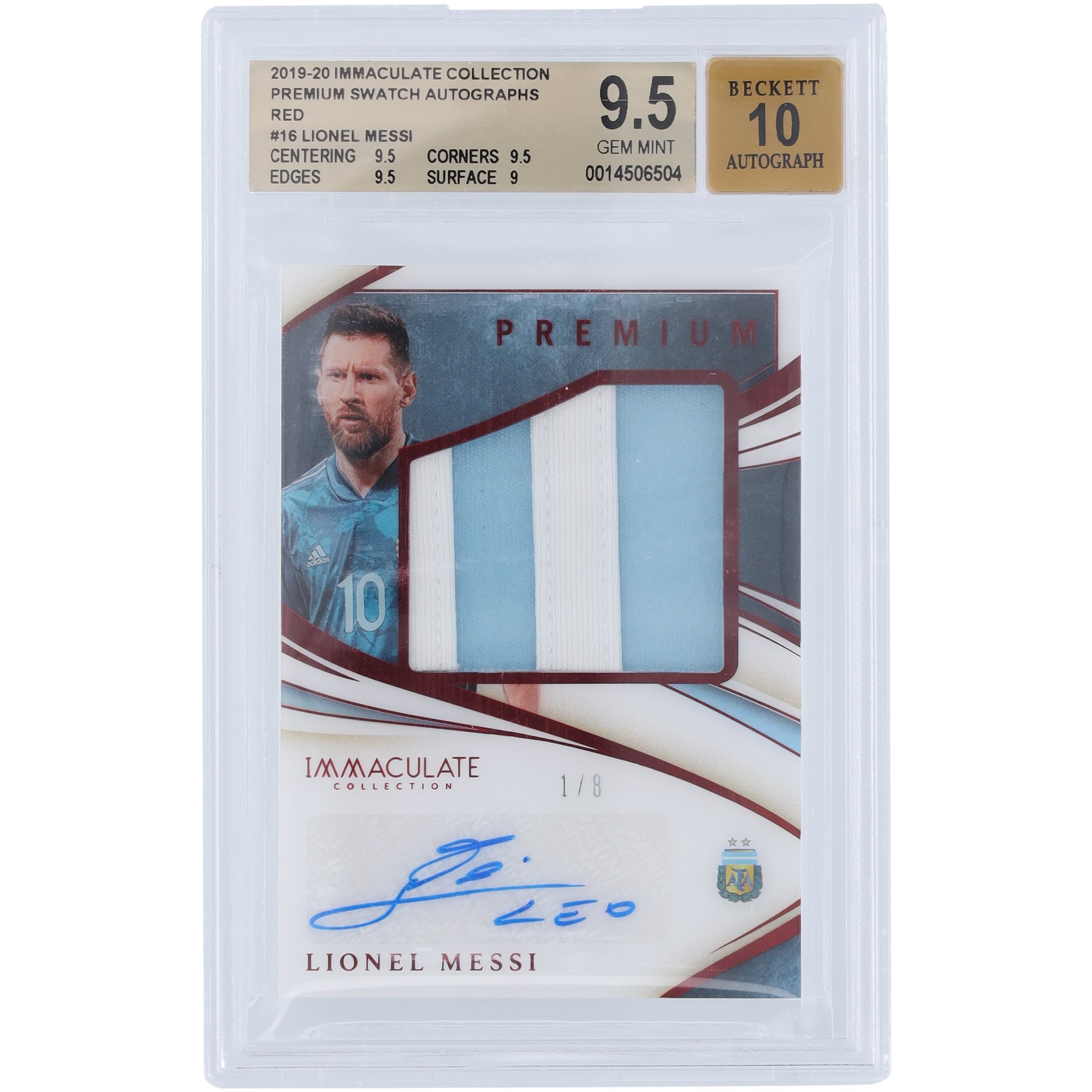 Lionel Messi Argentina National Team Autographed 2019-20 Panini 
