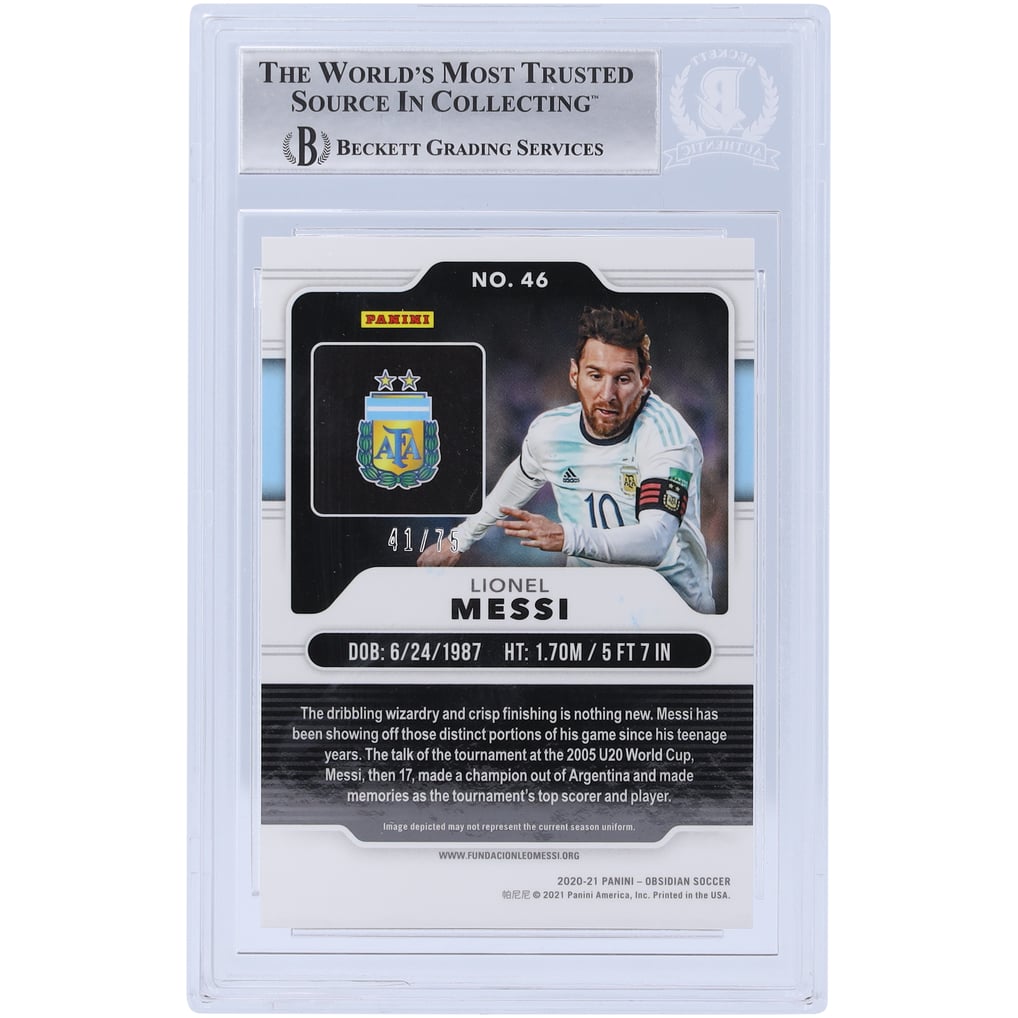 Lionel Messi Argentina National Team Autographed 2020-21 Panini 