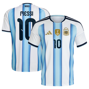 Men's adidas Lionel Messi White Argentina National Team 2026 Home Replica Jersey