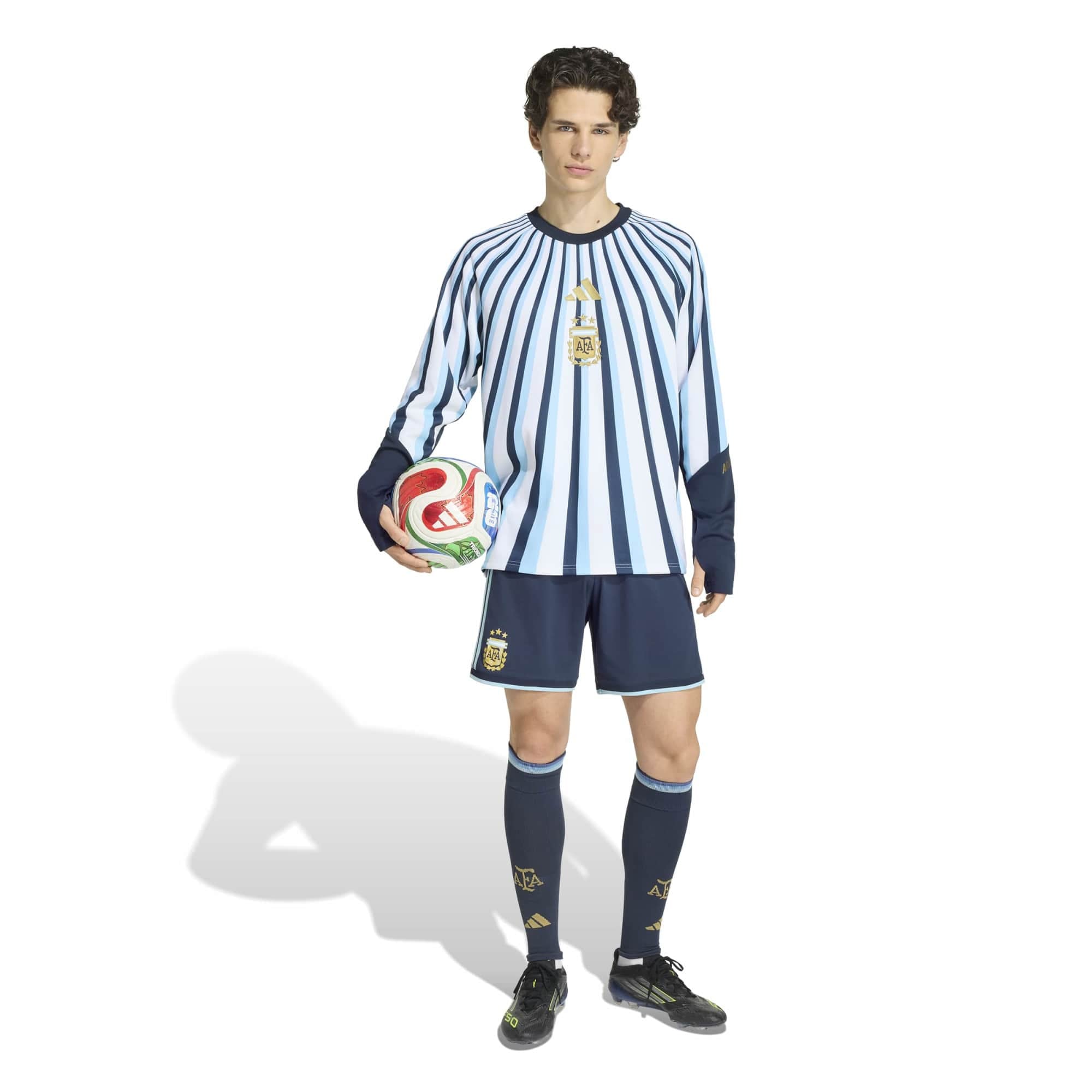 ウェア Argentina  National Team Uniform LS Argentina National Team adidas 2026 Long Sleeve Pre-Match Top - White