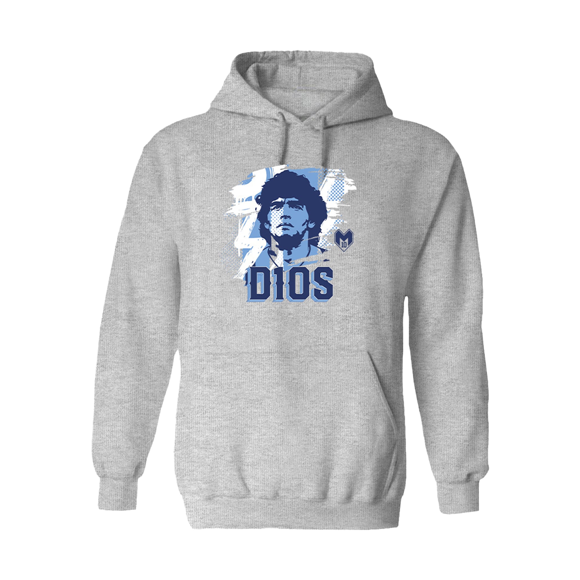 Diego Maradona Argentina National Team Vive La Fete D10S Hoodie - Gray