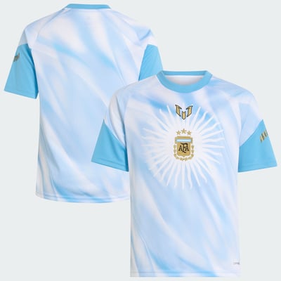 Argentina National Team adidas Youth AFA x Messi Pre-Match Top - White
