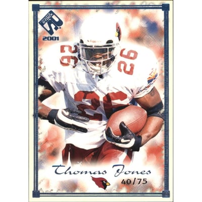 2001 Private Stock Blue Framed #2 Thomas Jones