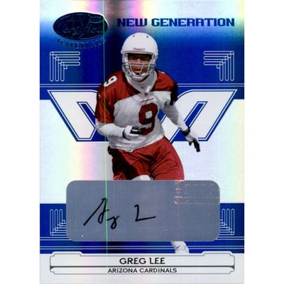 2006 Leaf Certified Materials Mirror Blue Signatures #178 Greg Lee/100