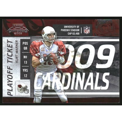 2009 Playoff Contenders Playoff Ticket #1 Kurt Warner