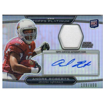 2010 Topps Platinum Autographed Patches #AR Andre Roberts/800