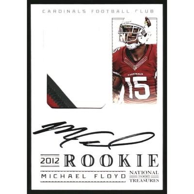 2012 Panini National Treasures #308 Michael Floyd JSY AU RC