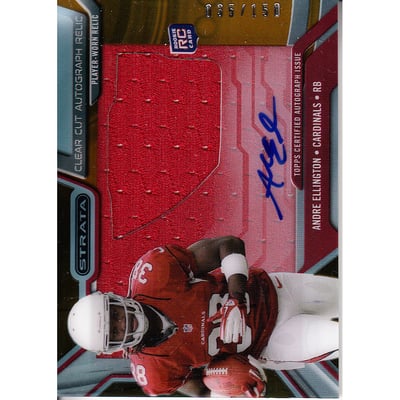 2013 Topps Strata Clear Cut Rookie Relic Autographs Bronze #CCARAE Andre Ellington