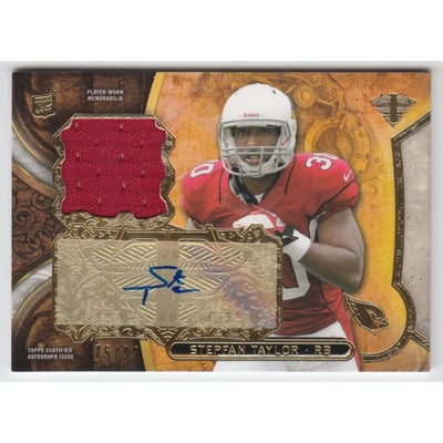 2013 Topps Triple Threads Rookie Autograph Relics #TTRARST2 Stepfan Taylor