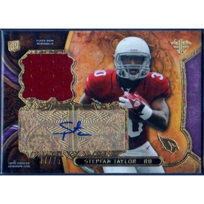 2013 Topps Triple Threads Rookie Autograph Relics Purple #TTRARST Stepfan Taylor