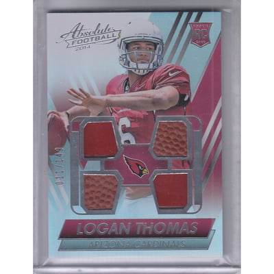 2014 Absolute Rookie Jersey Ball #RJLT Logan Thomas