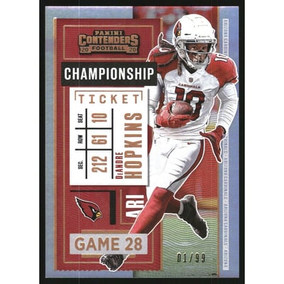 2020 Panini Contenders Championship Ticket #100 DeAndre Hopkins