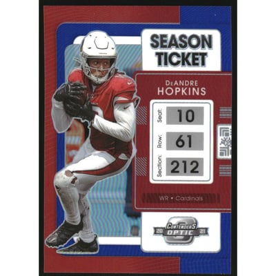 2021 Panini Contenders Optic Blue #16 DeAndre Hopkins