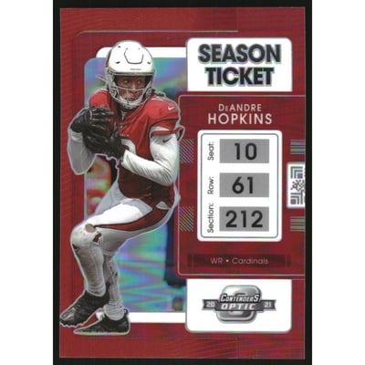 2021 Panini Contenders Optic Silver #16 DeAndre Hopkins