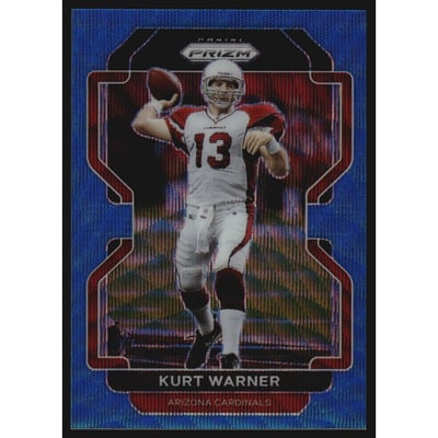 2021 Panini Prizm Prizms Blue Wave #82 Kurt Warner