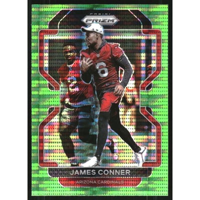 2021 Panini Prizm Prizms Neon Green Pulsar #78 James Conner
