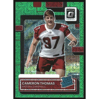 2022 Donruss Optic Rated Rookies Preview Green Mojo #389 Cameron Thomas RR