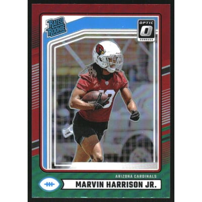 2024 Donruss Optic Rated Rookies Preview Red and Green #393 Marvin Harrison Jr.