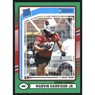 2024 Donruss Press Proof Green #393 Marvin Harrison Jr. RR