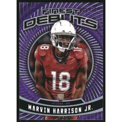 2024 Finest Debuts Purple Refractors #D4 Marvin Harrison Jr.