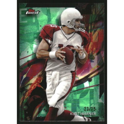 2024 Finest Green Refractors #2 Kurt Warner