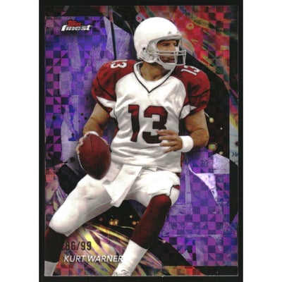 2024 Finest Purple Checkerboard Refractors #101 Kurt Warner