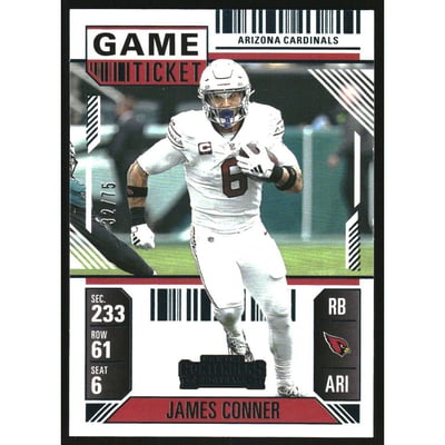 2024 Panini Contenders Game Ticket Teal #2 James Conner