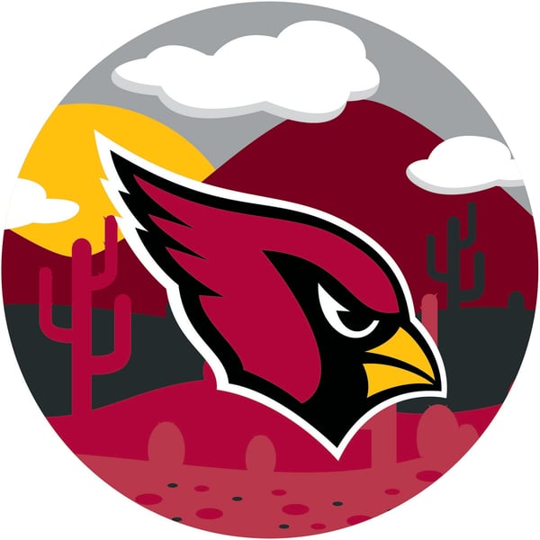 Rustins Cardinal Cardinals Football Logo