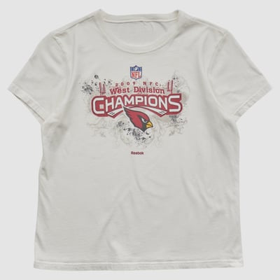 Arizona Cardinals Reebok 2009 T-shirt - White - S by Fanatics Real Vintage