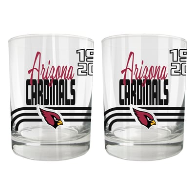 Arizona Cardinals Two-Piece 12oz. Heritage Rocks Glass Set