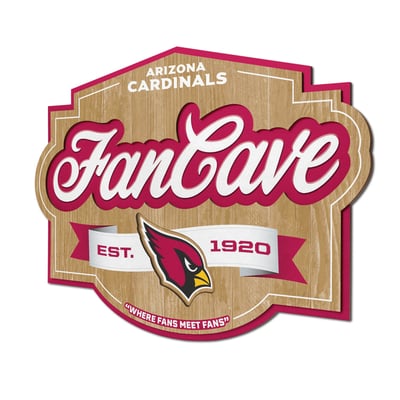Arizona Cardinals Fanpoint 12.5" x 17" Fan Cave Sign