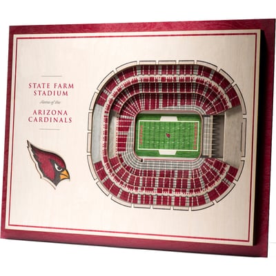 Arizona Cardinals Fanpoint 17'' x 13'' 5-Layer StadiumView 3D Wall Art