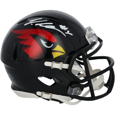 Jeremiyah Love Arizona Cardinals Autographed Fanatics Authentic Riddell 2022 Alternate Speed Mini Helmet