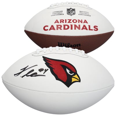 Jeremiyah Love Arizona Cardinals Autographed Fanatics Authentic Wilson White Panel Football