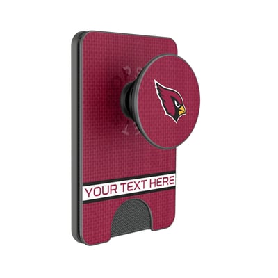 Arizona Cardinals Keyscaper Personalized Endzone Solid PopSockets Magnetic Wallet