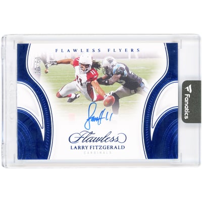 Larry Fitzgerald Arizona Cardinals Autographed 2025 Panini Flawless Flyers Sapphire #FF-LFD #3/10 Card 