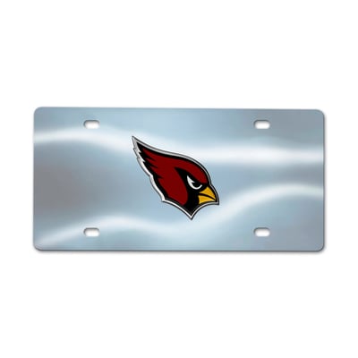 Arizona Cardinals Logo Brands Chrome Diecast License Plate