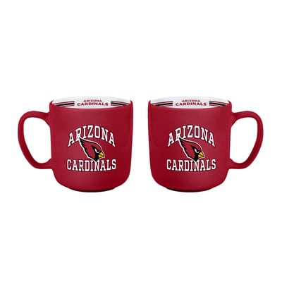 Arizona Cardinals Logo Brands Two-Piece 15oz. Stripe Mug Set