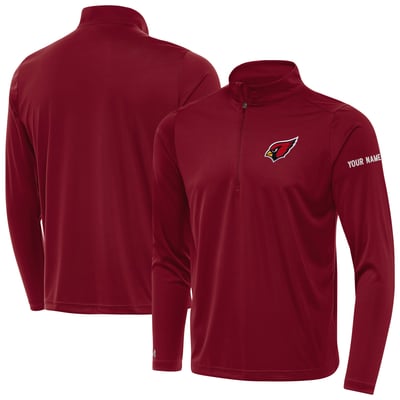 Arizona Cardinals Antigua  Personalized Tribute Quarter-Zip Pullover - Cardinal