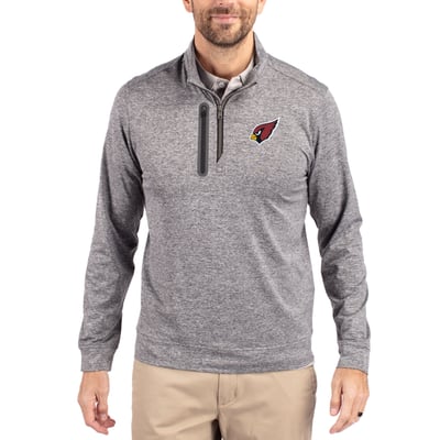 Arizona Cardinals Cutter & Buck Stealth Quarter-Zip Jacket - Gray
